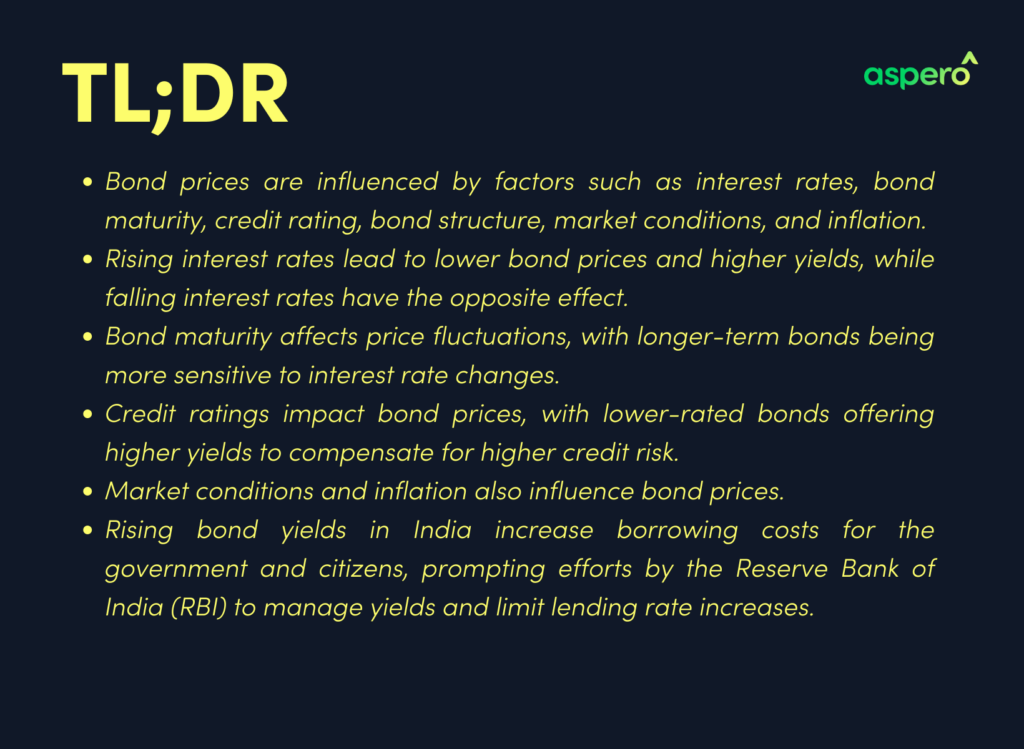Too Long; Didn't Read - In Summary bond prices TLDR